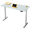 Schreibtisch, Rechteck, elektrisch höhenverstellbar, T-Fuß, B 1600 x T 800 x H 620-1280 mm, inkl. Memory Master, lichtgrau/silber