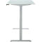 Schreibtisch, Rechteck, elektrisch höhenverstellbar, T-Fuß, B 1600 x T 800 x H 620-1280 mm, inkl. Memory Master, lichtgrau/silber