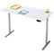 Schreibtisch, Rechteck, elektrisch höhenverstellbar, T-Fuß, B 1600 x T 800 x H 620-1280 mm, inkl. Memory Master, weiß/silber