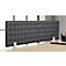 Schreibtisch - Rechteck - elektrisch höhenverstellbar - T-Fuß - B 1600 x T 800 x H 620-1280mm - inkl. Memory Master + Tischtrennwand - Eiche-Dekor/silber