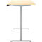 Schreibtisch, Rechteck, elektrisch höhenverstellbar, T-Fuß, B 1800 x T 800 x H 620-1280 mm, inkl. Memory Master, Ahorn-Dekor/silber