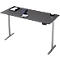 Schreibtisch, Rechteck, elektrisch höhenverstellbar, T-Fuß, B 1800 x T 800 x H 620-1280 mm, inkl. Memory Master, graphit/silber
