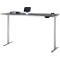 Schreibtisch, Rechteck, elektrisch höhenverstellbar, T-Fuß, B 1800 x T 800 x H 620-1280 mm, inkl. Memory Master, graphit/silber