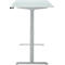 Schreibtisch, Rechteck, elektrisch höhenverstellbar, T-Fuß, B 1800 x T 800 x H 620-1280 mm, inkl. Memory Master, lichtgrau/silber