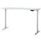 Schreibtisch, Rechteck, elektrisch höhenverstellbar, T-Fuß, B 1800 x T 800 x H 620-1280 mm, inkl. Memory Master, lichtgrau/silber