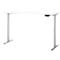 Schreibtisch, Rechteck, elektrisch höhenverstellbar, T-Fuß, B 1800 x T 800 x H 620-1280 mm, inkl. Memory Master, weiß/silber