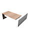 Schreibtisch, Sideboard X-TIME-WORK, Wange, Rechteck, Anbau weiß, links, B 2196 mm, Ulme