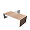Schreibtisch, Sideboard X-TIME-WORK, Wange, Rechteck, rechts, B 2196 mm, Ulme