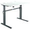 Schreibtisch Standard, elektrisch höhenverstellbar, Rechteck, C-Fuß, B 1200 x T 800 x H 725-1185 mm, lichtgrau/anthrazit 