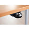 Schreibtisch Standard, elektrisch höhenverstellbar, Rechteck, C-Fuß, B 1600 x T 800 x H 725-1185 mm, Ahorn/weißaluminium RAL 9006
