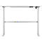Schreibtisch Standard, elektrisch höhenverstellbar, Rechteck, C-Fuß, B 1600 x T 800 x H 725-1185 mm, lichtgrau/weißaluminium RAL 9006