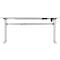 Schreibtisch Standard, elektrisch höhenverstellbar, Rechteck, C-Fuß, B 1600 x T 800 x H 725-1185 mm, lichtgrau/weißaluminium RAL 9006