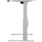 Schreibtisch Standard, elektrisch höhenverstellbar, Rechteck, C-Fuß, B 1600 x T 800 x H 725-1185 mm, lichtgrau/weißaluminium RAL 9006