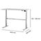 Schreibtisch Standard, elektrisch höhenverstellbar, Rechteck, C-Fuß, B 1600 x T 800 x H 725-1185 mm, lichtgrau/weißaluminium RAL 9006