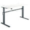 Schreibtisch Standard, elektrisch höhenverstellbar, Rechteck, C-Fuß, B 1600 x T 800 x H 725-1185 mm, weiß/anthrazit