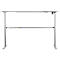 Schreibtisch Standard, elektrisch höhenverstellbar, Rechteck, C-Fuß, B 1800 x T 800 x H 725-1185 mm, lichtgrau/weißaluminium RAL 9006