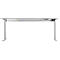 Schreibtisch Standard, elektrisch höhenverstellbar, Rechteck, C-Fuß, B 1800 x T 800 x H 725-1185 mm, lichtgrau/weißaluminium RAL 9006