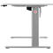Schreibtisch Standard, elektrisch höhenverstellbar, Rechteck, C-Fuß, B 1800 x T 800 x H 725-1185 mm, lichtgrau/weißaluminium RAL 9006