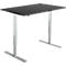 Schreibtisch Start Off, elektrisch höhenverstellbar, Rechteck, T-Fuß, B 1200 x T 800 x H 755-1255 mm, graphit/weißalu