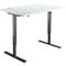 Schreibtisch Start Off, elektrisch höhenverstellbar, Rechteck, T-Fuß, B 1200 x T 800 x H 755-1255 mm, lichtgrau/schwarz