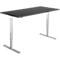 Schreibtisch Start Off, elektrisch höhenverstellbar, Rechteck, T-Fuß, B 1600 x T 800 x H 755-1255 mm, graphit/weißalu