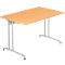 Schreibtisch TARA, C-Fuß, Rechteck, B 1200 x T 800 x H 720 mm, Buche-Dekor