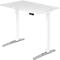 Schreibtisch TOPAS LINE, elektrisch höhenverstellbar, C-Fuß, B 1200 x T 800 x H 650-1300 mm, weiß/weißaluminium + Memoryschalter, Kabelkanal