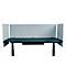 Schreibtisch-Trennwand Luxor, für Plattenstärke bis 40 mm, Klammerbefestigung, B 1600 x T 20 x H 600 mm, ca. 9 kg, recycelte Materialien, hellgrau