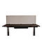 Schreibtisch-Trennwand Luxor, für Plattenstärke bis 40 mm, Klammerbefestigung, B 1600 x T 20 x H 600 mm, ca. 9 kg, recycelte Materialien, hellgrau