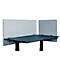 Schreibtisch-Trennwand Luxor, für Plattenstärke bis 40 mm, Klammerbefestigung, ca. 6 kg, B 1200 x T 20 x H 600 mm, recycelte Materialien, hellgrau