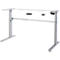 Schreibtischgestell Standard, für Tischbreiten 1200-1800 mm, elektrisch höhenverstellbar, H 725-1185 mm, C-Fuß, weißaluminium