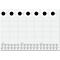Schreibtischunterlage Sigel Monatsübersicht, ca. DIN A2, 3-Jahreskalendarium, 12 Blatt, auch als Wandkalender nutzbar, s/w