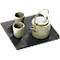 Schreibunterlage Durable Effect, mit Handyhalter, zusammenklappbar, B 700 x H 330 mm, PET-Filz, anthrazit