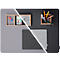 Schreibunterlage Sigel Eyestyle, B 600 x T 450 x H 7 mm, wasserabweisend, Textiloberfläche aus Recycling-PET, hellgrau/schwarz