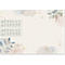 Hintergrund mit Aquarellflecken und Kalender, Blättern und Goldpartikeln.