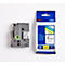 Schriftbandkassette Brother TZe-111, selbstklebend, L 8 m x B 6 mm, farblos/schwarz