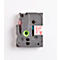 Schriftbandkassette Brother TZe-222, selbstklebend, L 8 m x B 9 mm, weiß/rot
