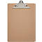 Schrijftablet MAUL-classic, A4 staand formaat, nostalgische clip, hardboard, bruin