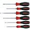 Schroevendraaierset 530 HK6 6 st.sleuf/PH meer-componentengrepen