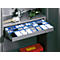 Schubladenblock für Materialschrank MSI 2509/2512 ohne Mitteltrennwand, 2 Schübe, B 1200 mm, Stahl, hellsilber