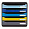 Schubladenbox Exacompta BEE BLUE Big Box, A4+, 5 mehrfarbige & halboffene Schubladen mit Auszugstopp, Griffmulde & Etikettenhalter, Blauer Engel