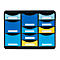 Schubladenbox Exacompta BEE BLUE Store Box Multi, 7 kleine & 4 hohe Schübe mit Auszugstopp & Griffmulde, Kunststoff, schwarz
