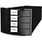 Schubladenbox HAN Impuls 2.0, 4 Schubladen, Format A4, stapelbar, geschlossen, schwarz