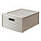 Schubladenbox Rotho COUNTRY, Volumen 19,2 l, 1 herausnehmbares Schubfach, stapelbar, L 450 x B 340 x H 200 mm, Polypropylen, cappuccino