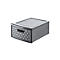 Schubladenbox Rotho COUNTRY, Volumen 8,3 l, 1 herausnehmbares Schubfach, stapelbar, L 350 x B 260 x H 145 mm, Polypropylen, anthrazit