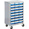 Schubladenregal, mit 24 Schubladen, blau