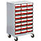 Schubladenregal, mit 24 Schubladen, rot
