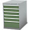 Schubladenschrank Bedrunka+Hirth, 6 Schübe, abschliessbar, bis 1500 kg, B 555 x T 736 x H 819 mm, Stahlblech