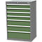 Schubladenschrank Bedrunka+Hirth, 7 Schübe, abschliessbar, bis 1200 kg, inkl. 48-teiligem Schubeinteilungsset, B 680 x T 500 x H 1019 mm, Stahlblech