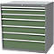 Schubladenschrank Bedrunka+Hirth, 7 Schübe, abschliessbar, bis 1500 kg, B 1005 x T 736 x H 1019 mm, Stahlblech